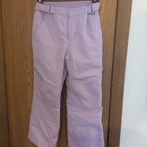 Swiss Tech Lavender Water Resistant Children's Snow Pants-Size S (6-6X)